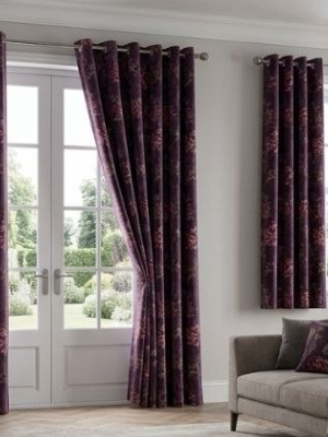 Sound Ventilated Blackout Jacquard Curtain Set