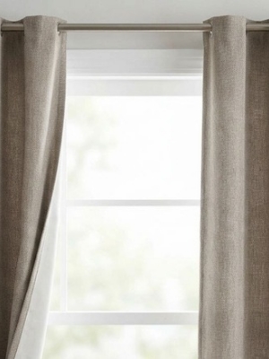 Beige Linen Grommet Drapery
