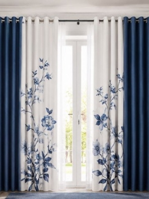 Dual-Tone Grommet Curtain Set